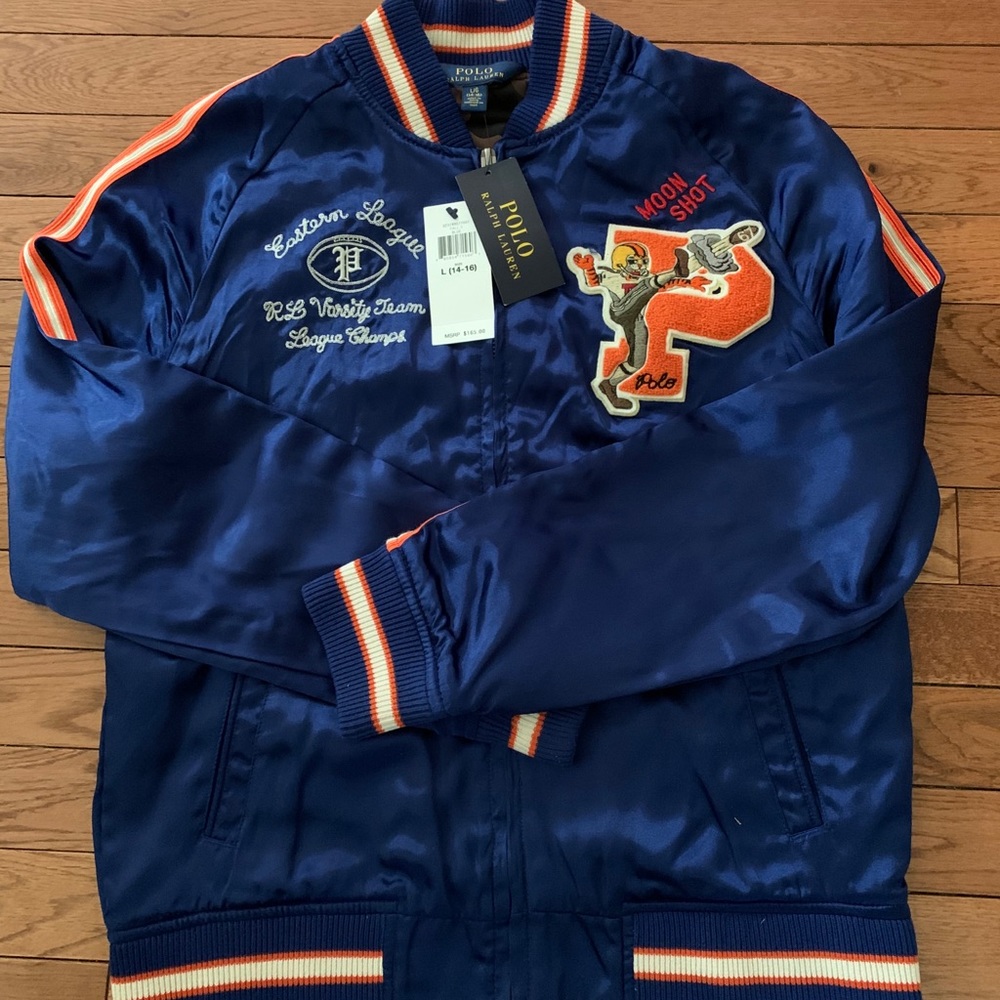 Polo Ralph Lauren Satin Jacket Boys 14-16 Large